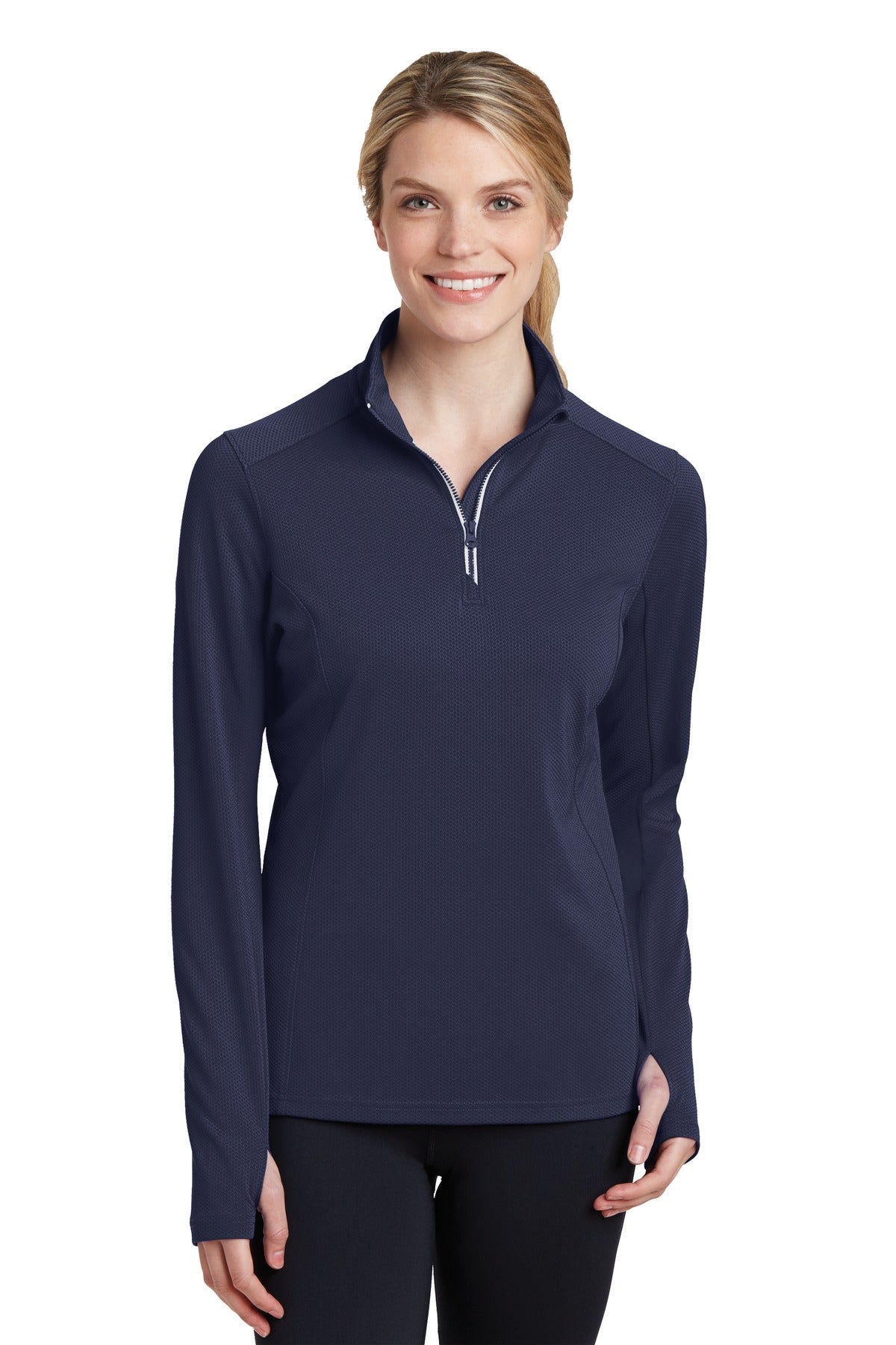 Sport-Tek ® Women's Sport-Wick ® Textured 1/4-Zip Pullover. LST860
